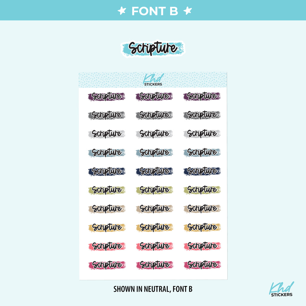 Scripture Planner Stickers Small