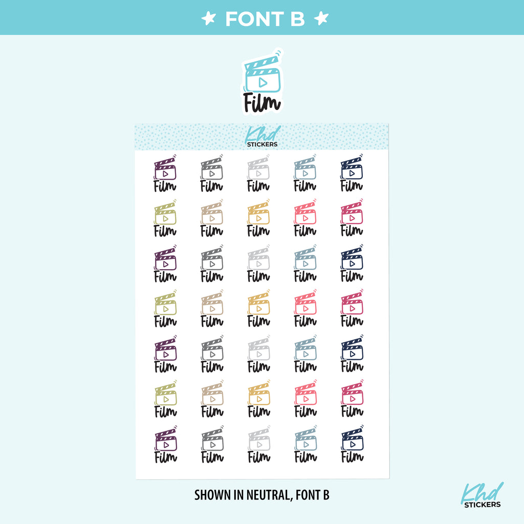 Film Planner Stickers Small