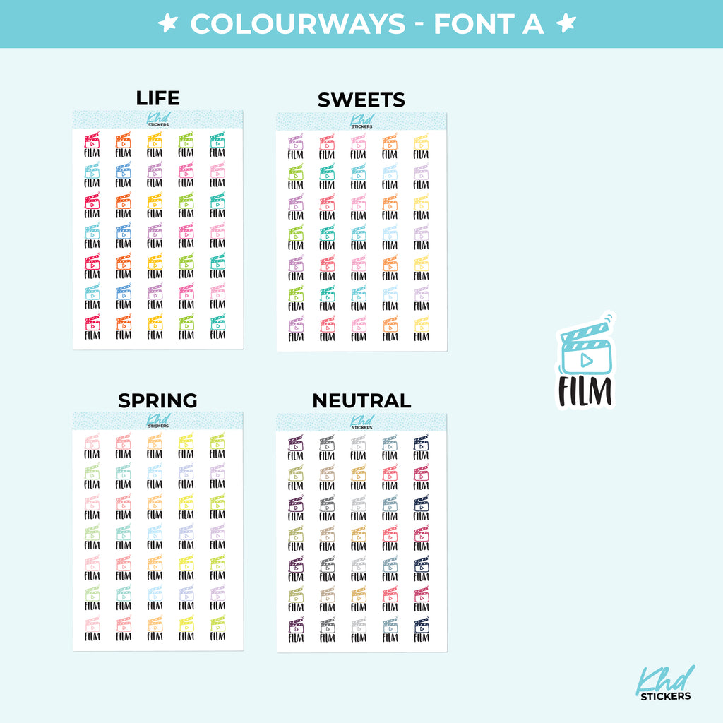 Film Planner Stickers Small