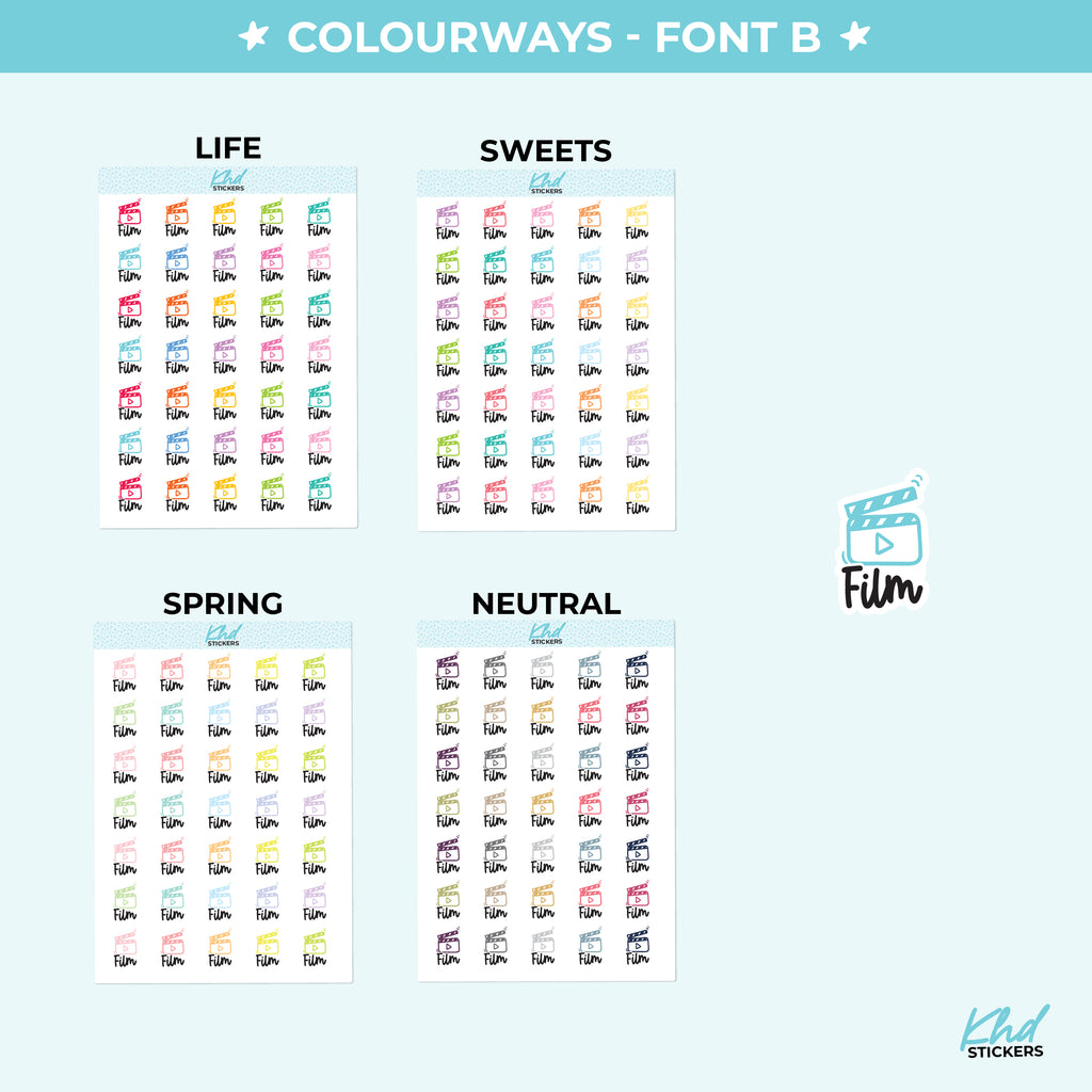 Film Planner Stickers Small