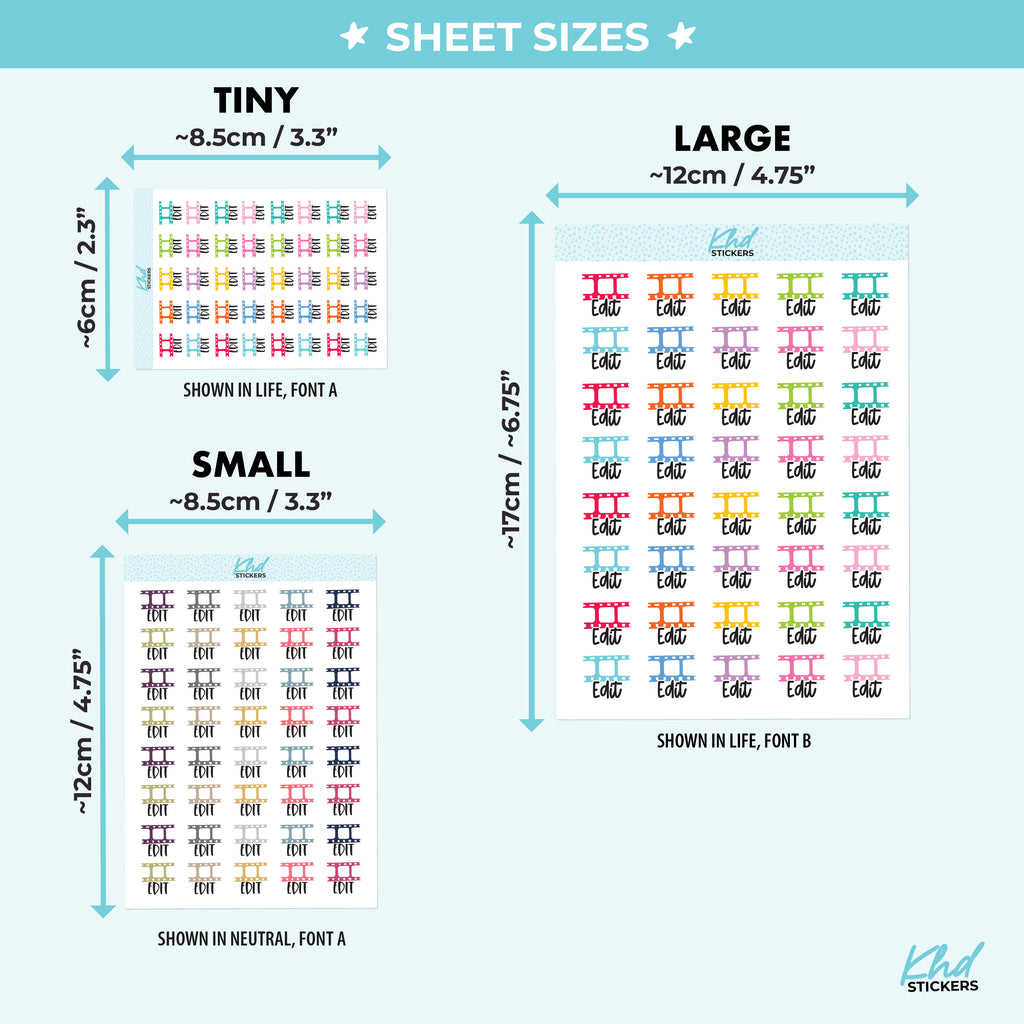 Edit Planner Stickers Small