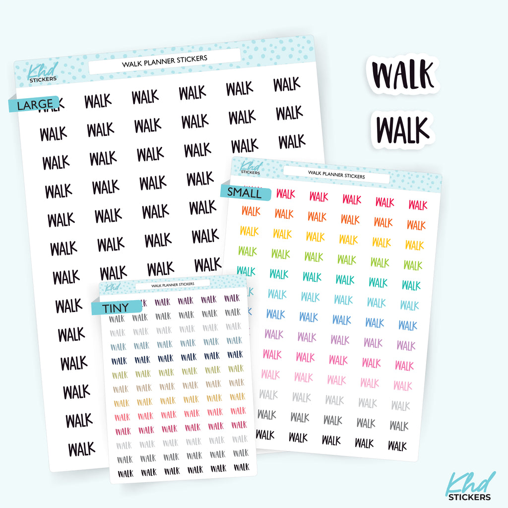 Walk Planner Stickers Small