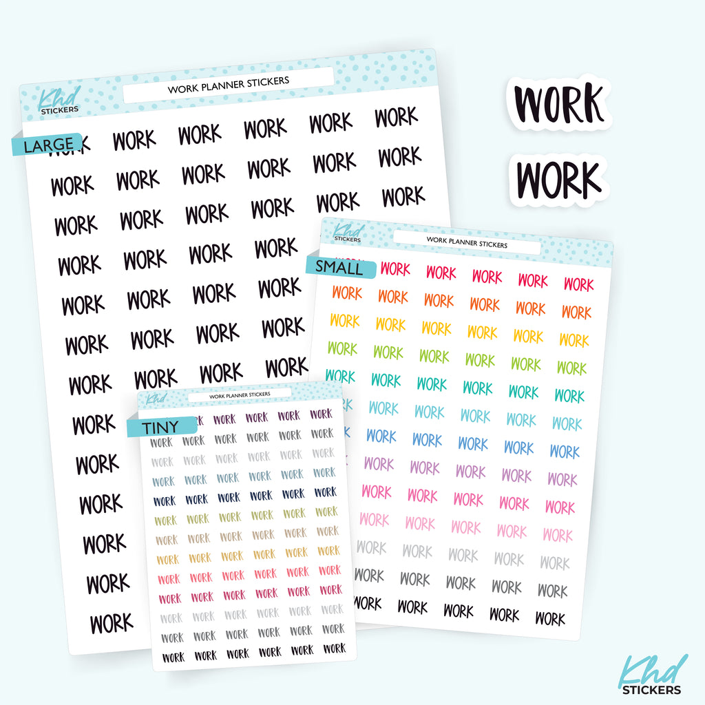 Work Planner Stickers Small