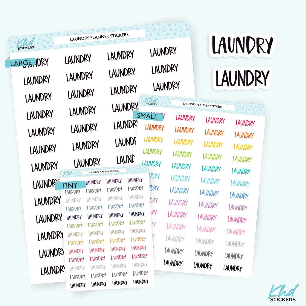 Laundry Planner Stickers Small