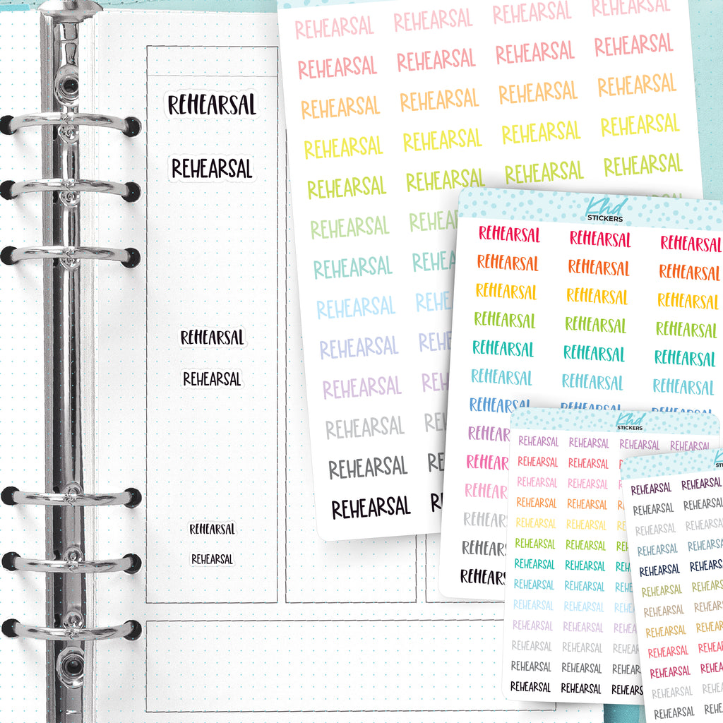 Rehearsal Planner Stickers Small
