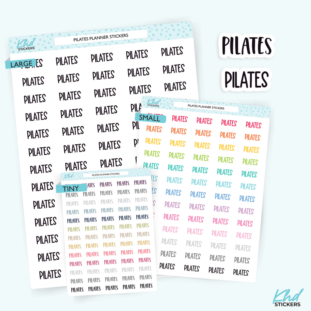 Pilates Planner Stickers Small
