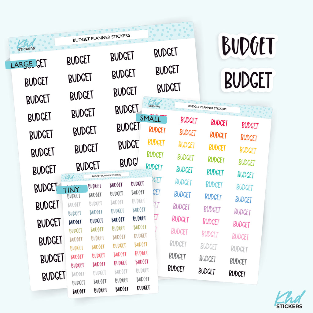 Budget Planner Stickers Small