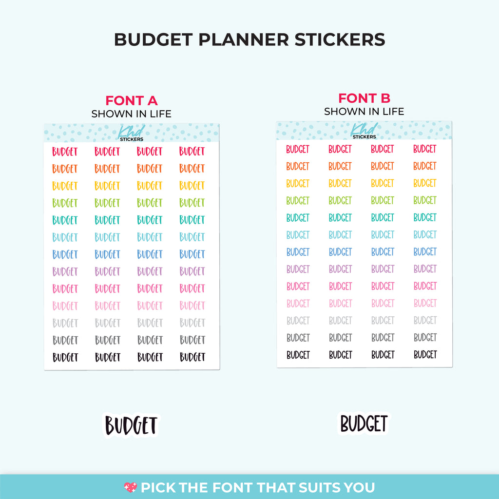 Budget Planner Stickers Small