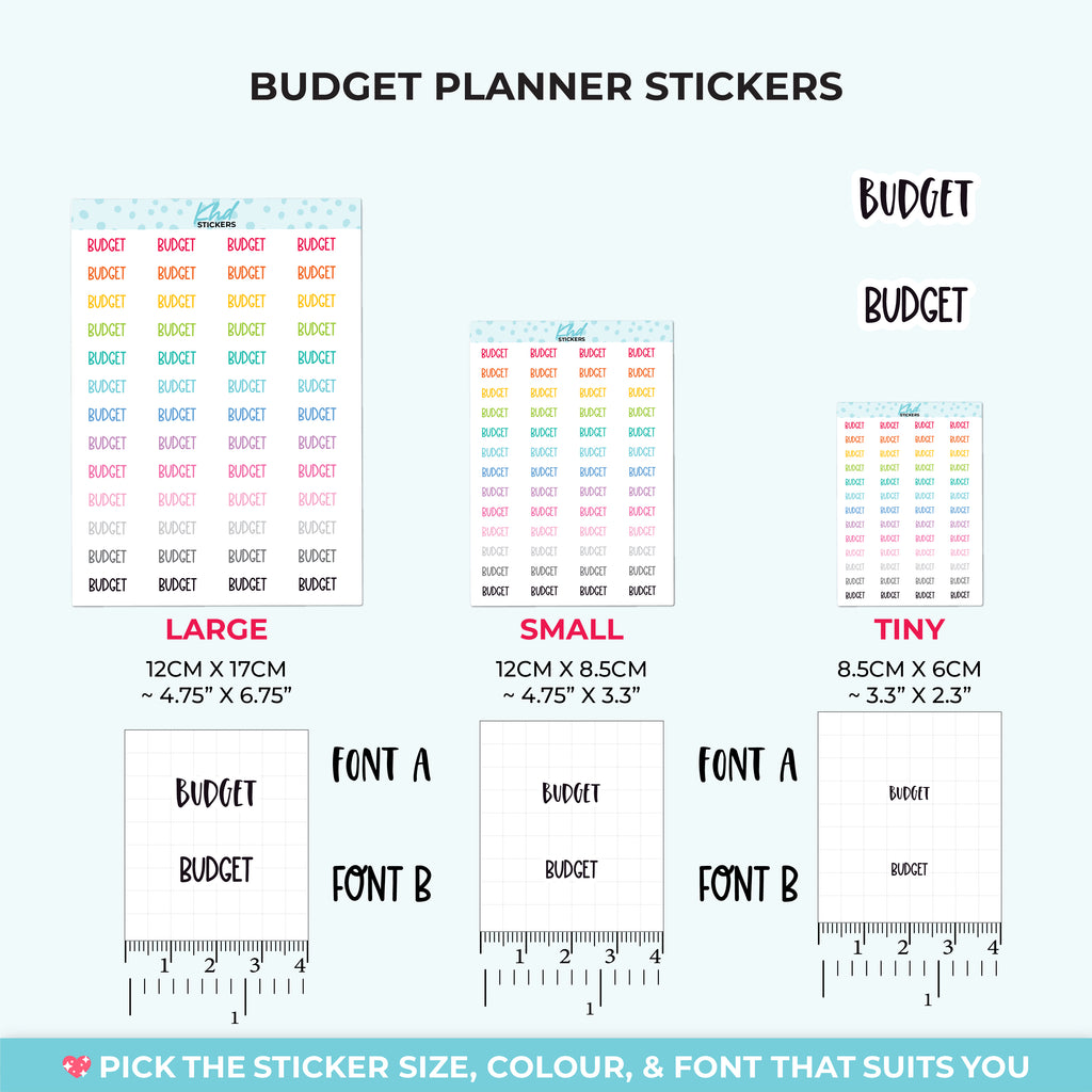Budget Planner Stickers Small