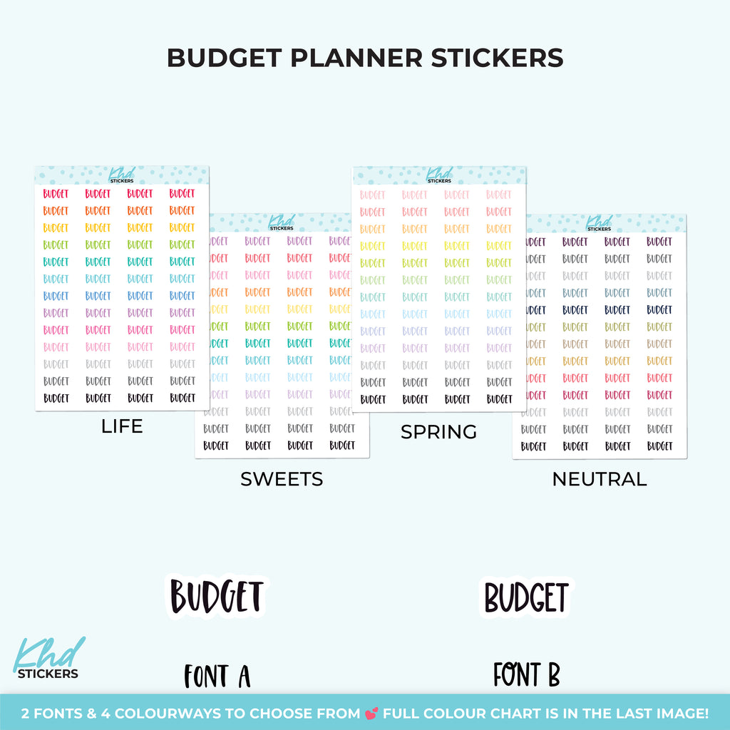 Budget Planner Stickers Small