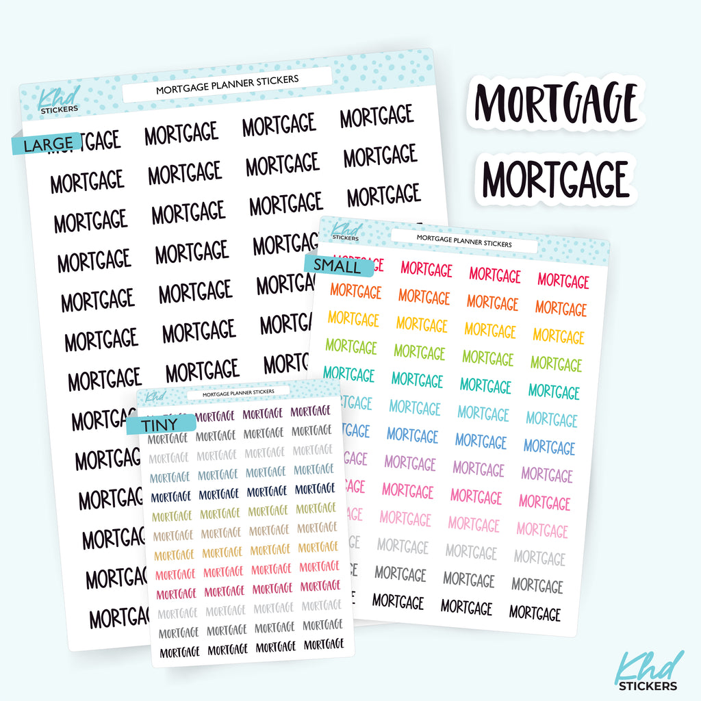 Mortgage Planner Stickers Small