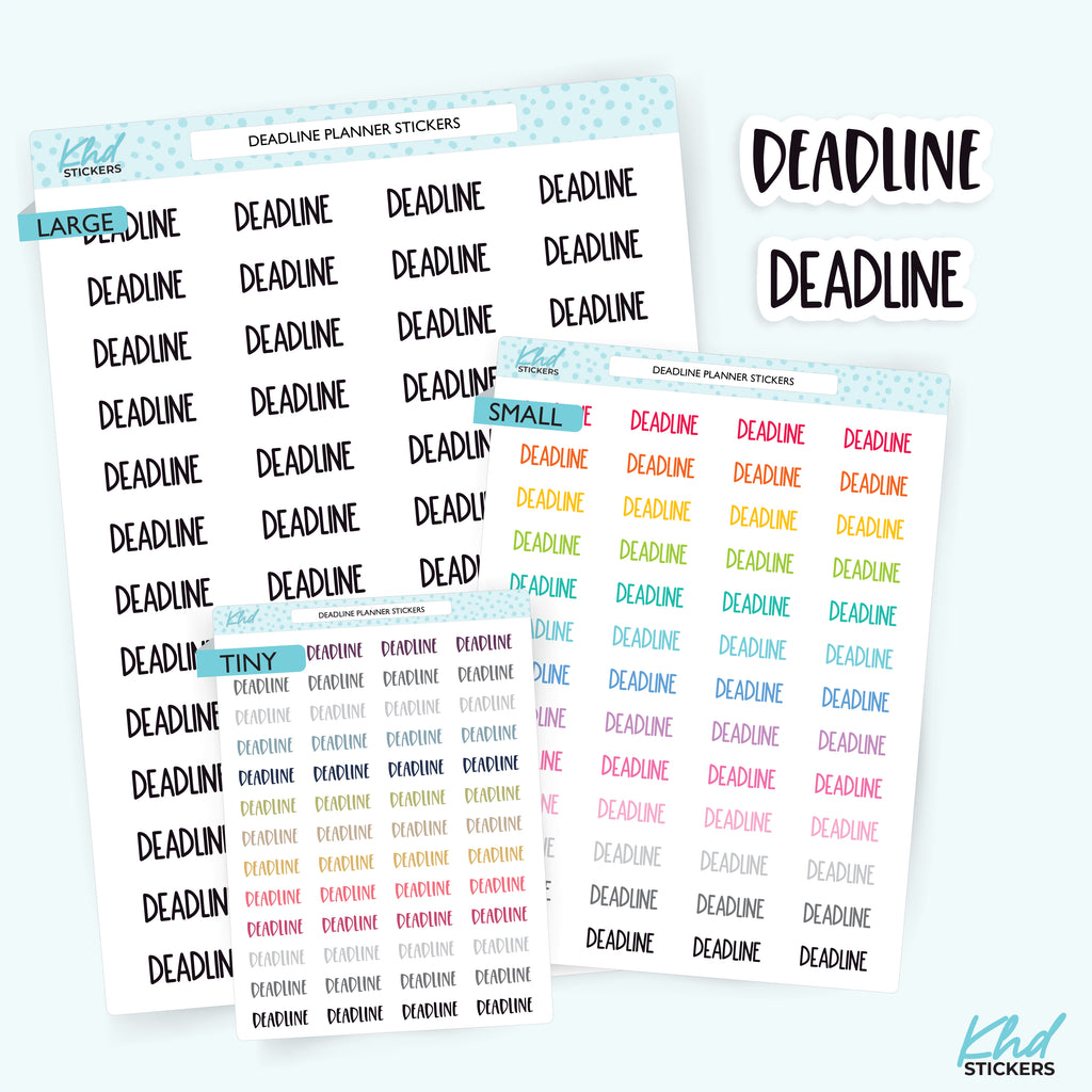 Deadline Planner Stickers Small