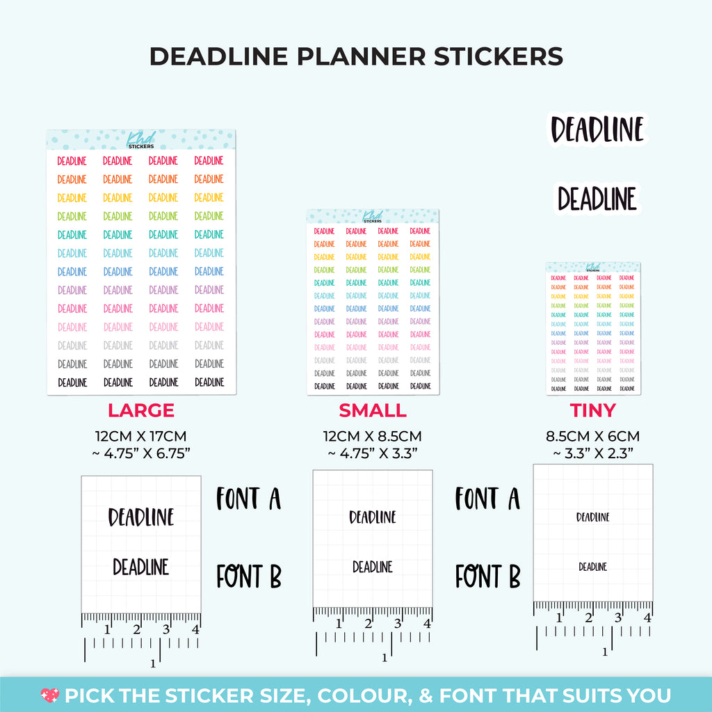 Deadline Planner Stickers Small