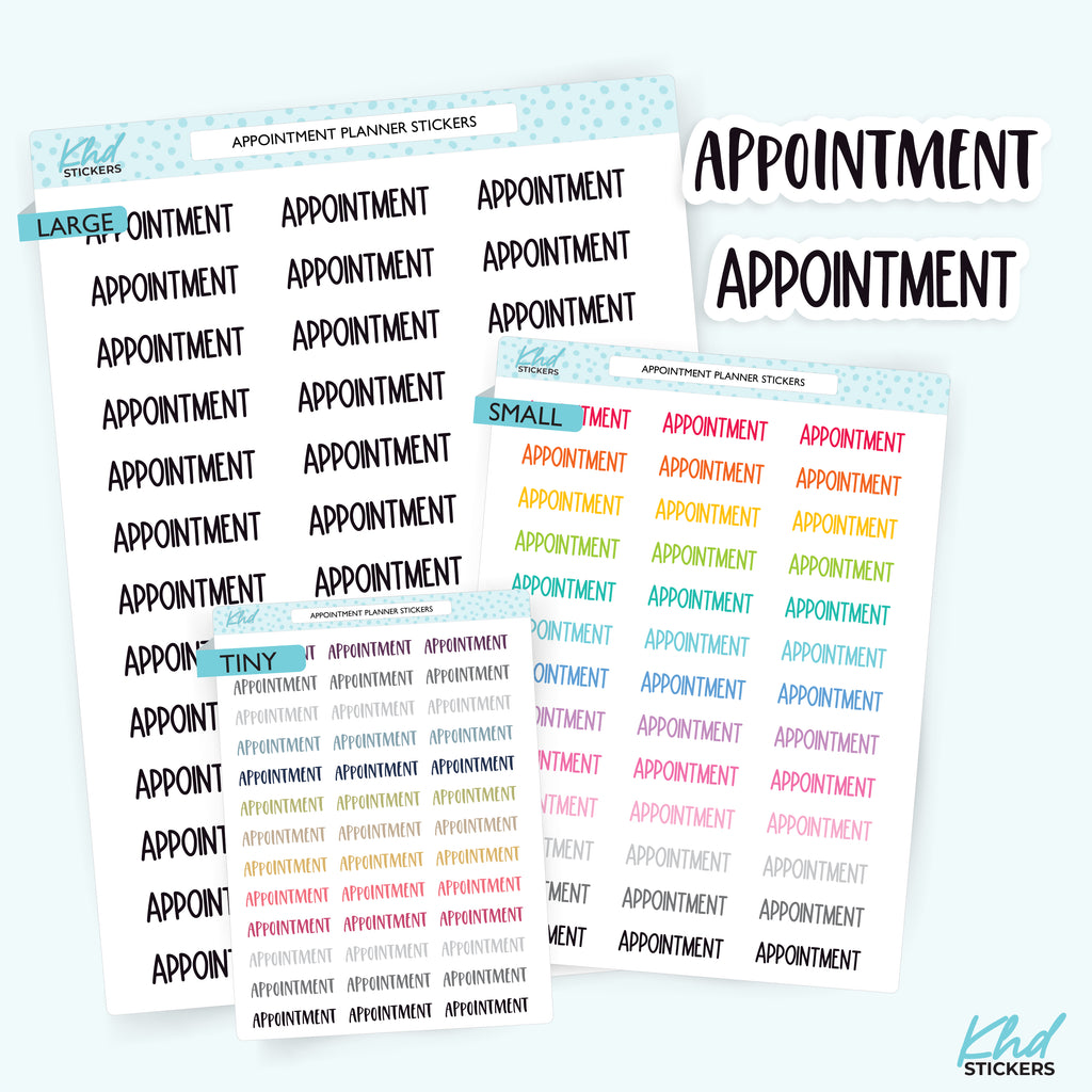 Appointment Planner Stickers Small