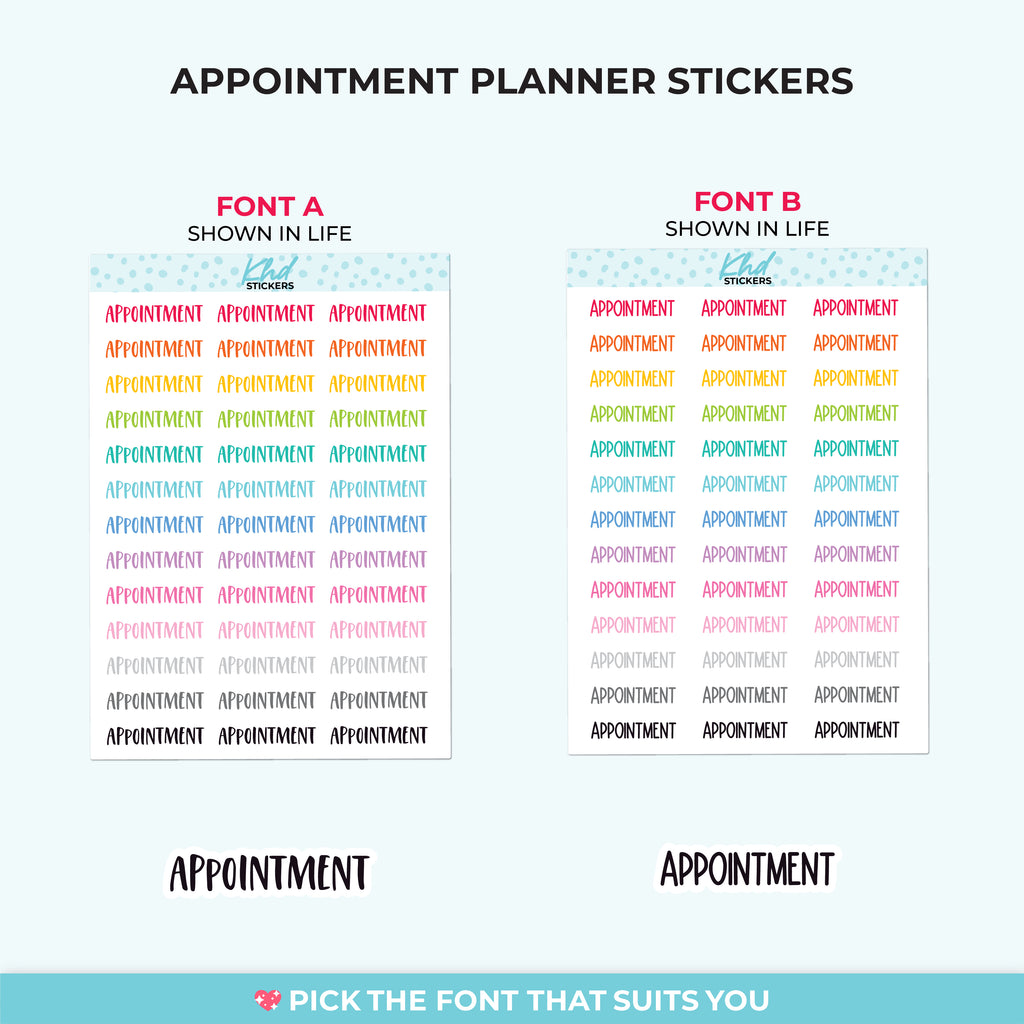 Appointment Planner Stickers Small