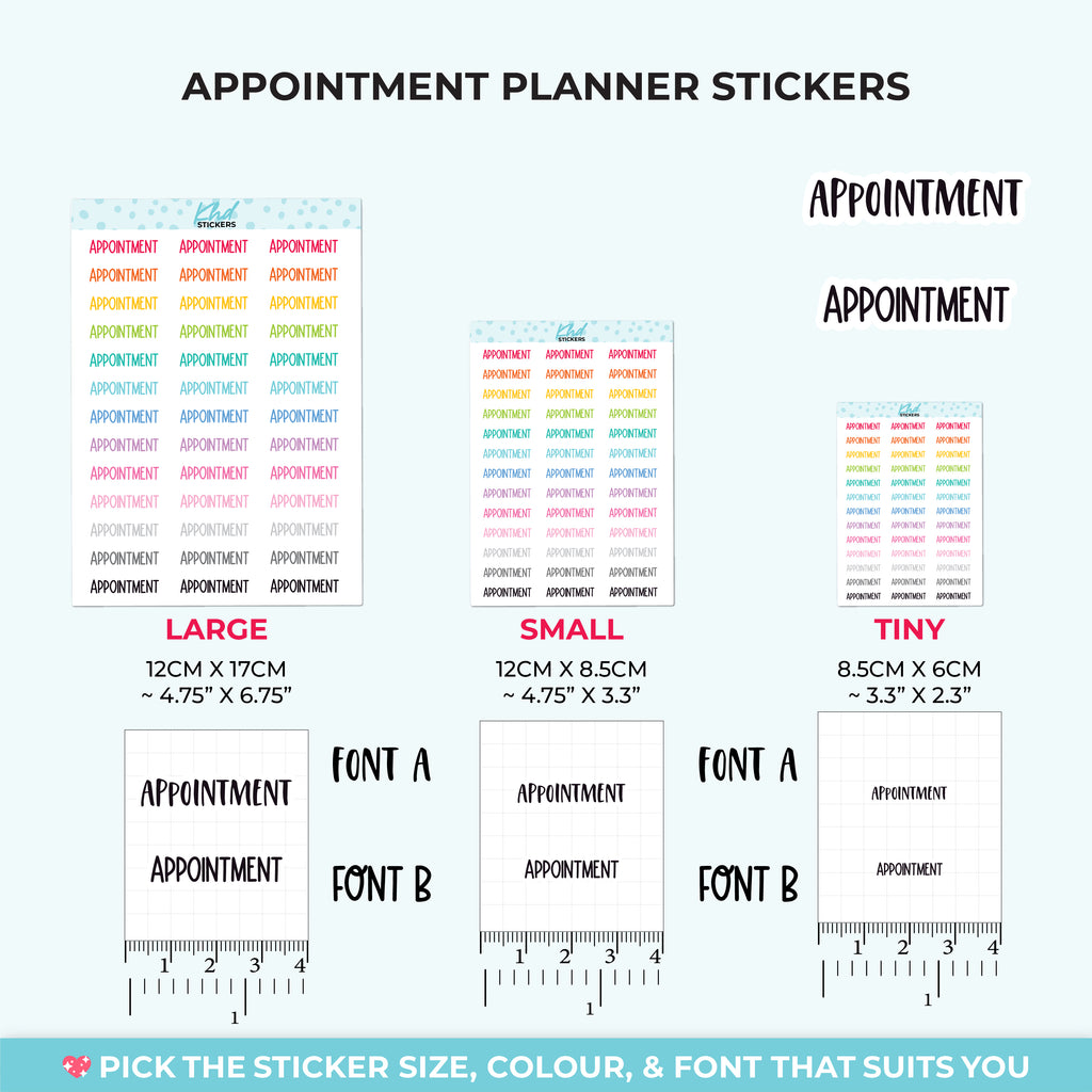 Appointment Planner Stickers Small