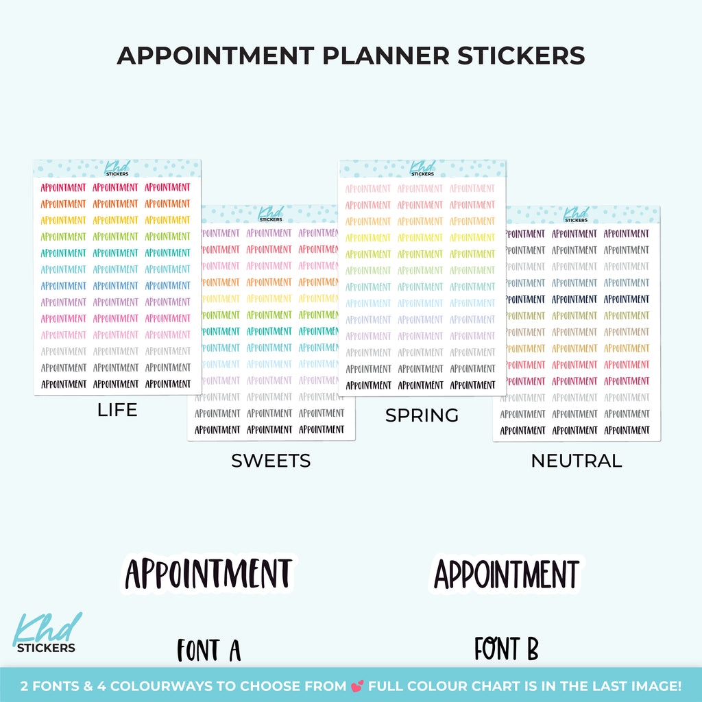 Appointment Planner Stickers Small