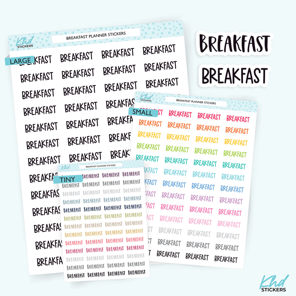 Breakfast Planner Stickers Small