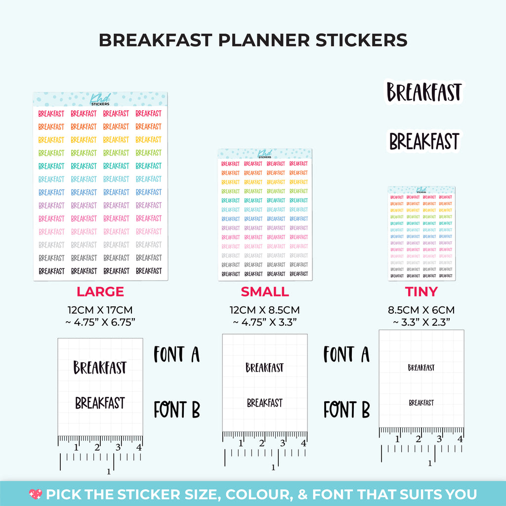 Breakfast Planner Stickers Small
