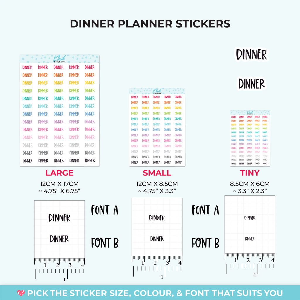 Dinner Planner Stickers Small