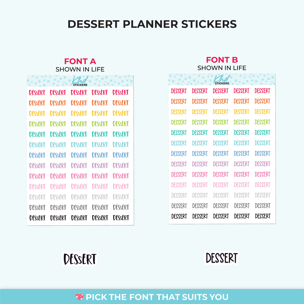 Dessert Planner Stickers Small