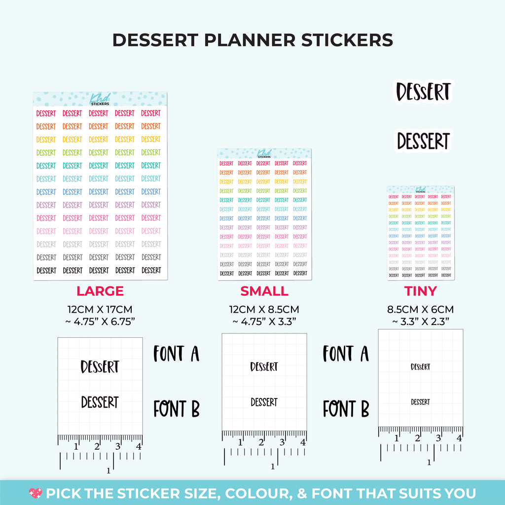Dessert Planner Stickers Small