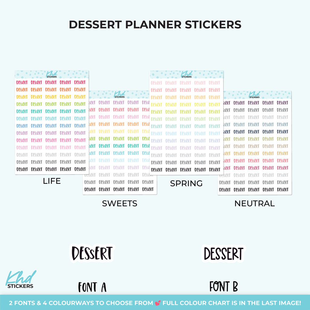 Dessert Planner Stickers Small