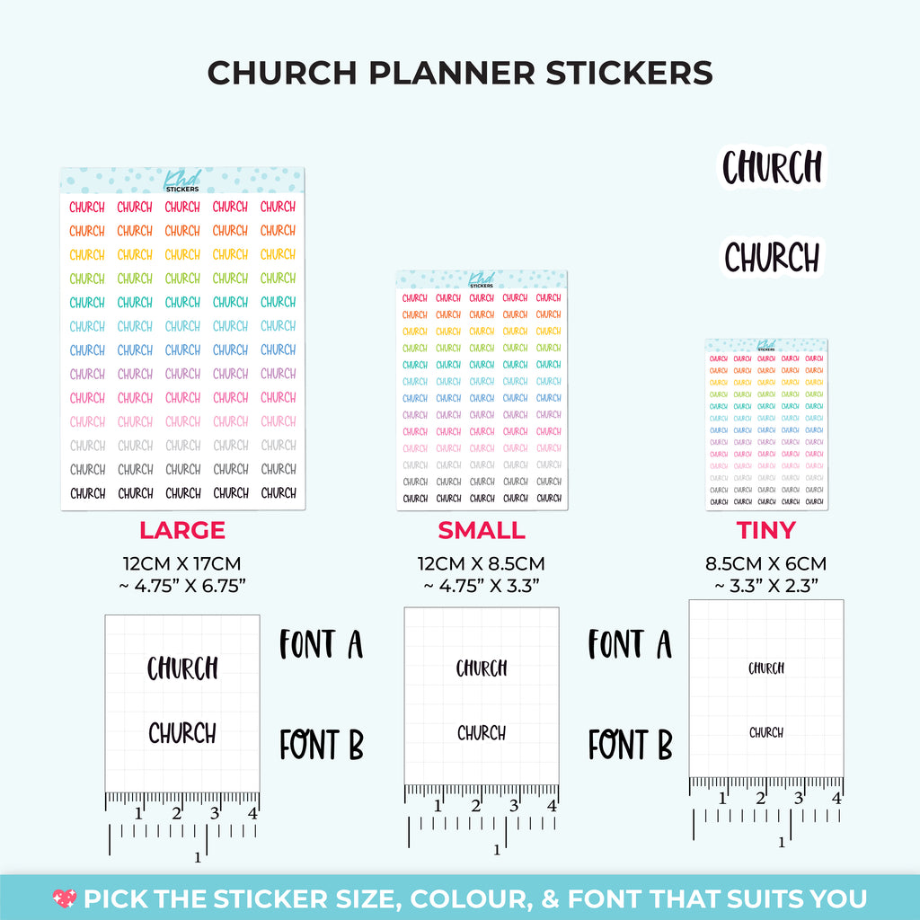 Church Planner Stickers Small