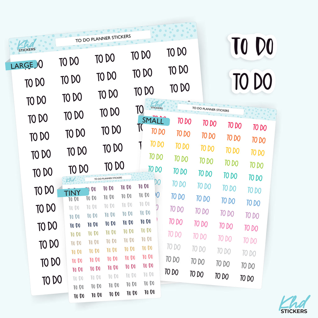 To Do Planner Stickers Small