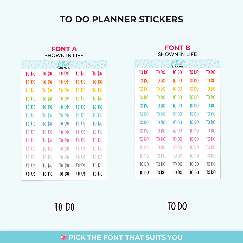 To Do Planner Stickers Small