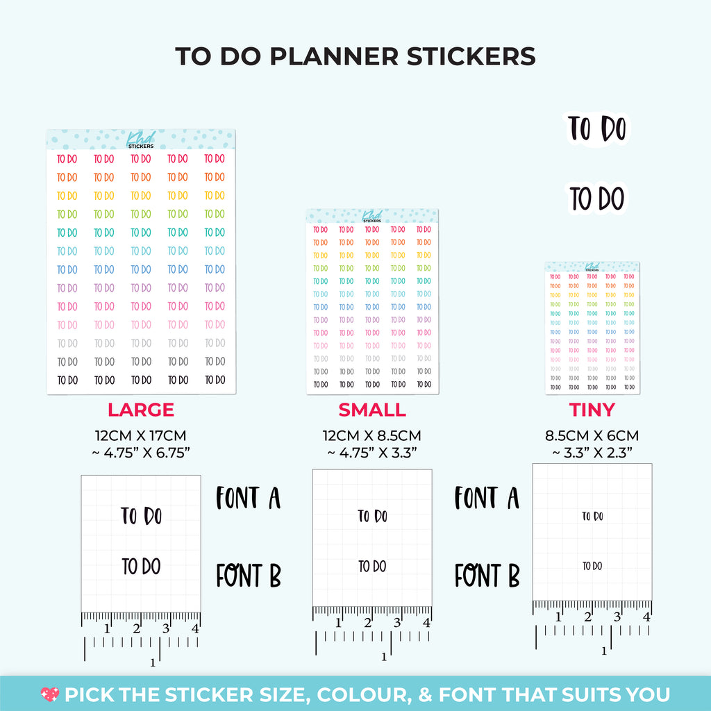 To Do Planner Stickers Small