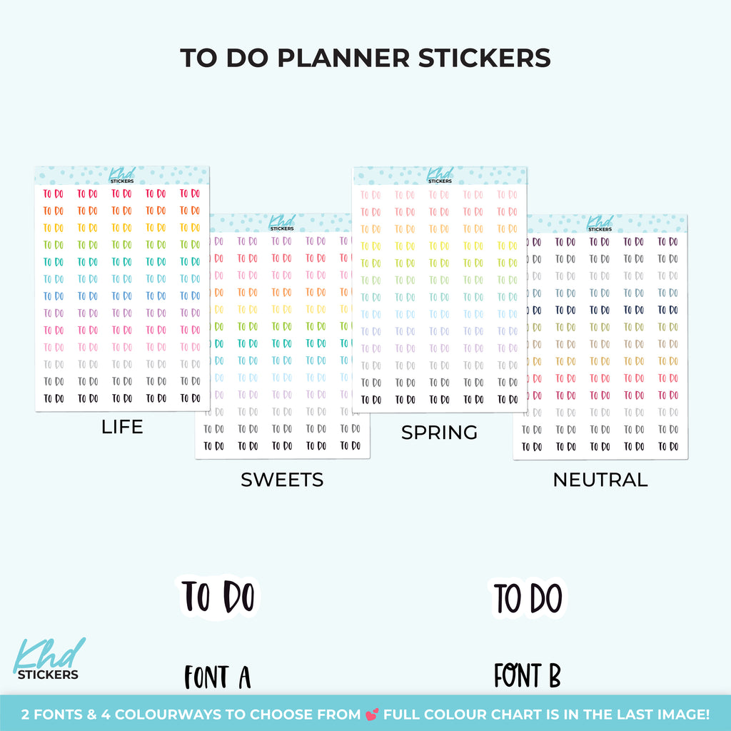 To Do Planner Stickers Small