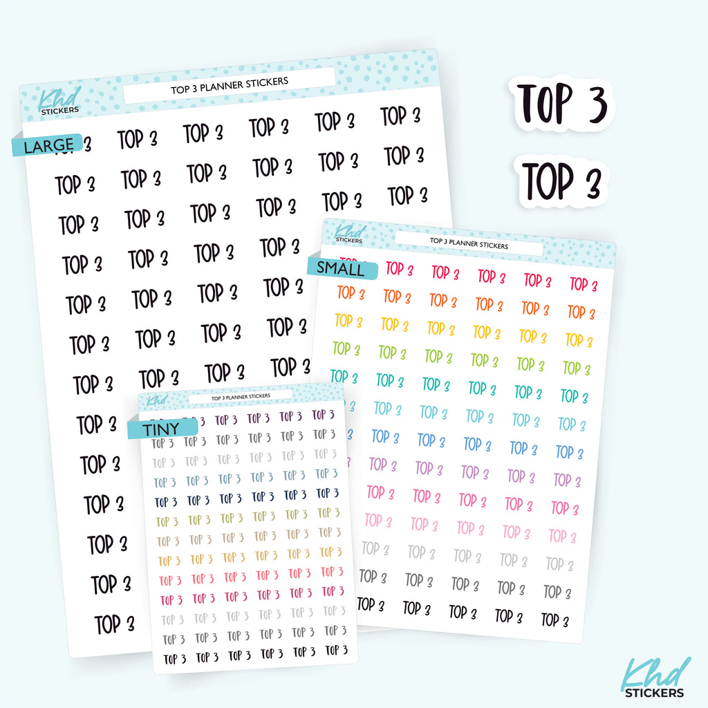 Top 3 Planner Stickers Small
