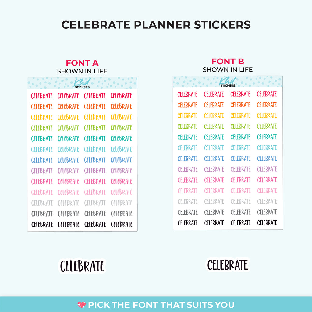 Celebrate Planner Stickers Small