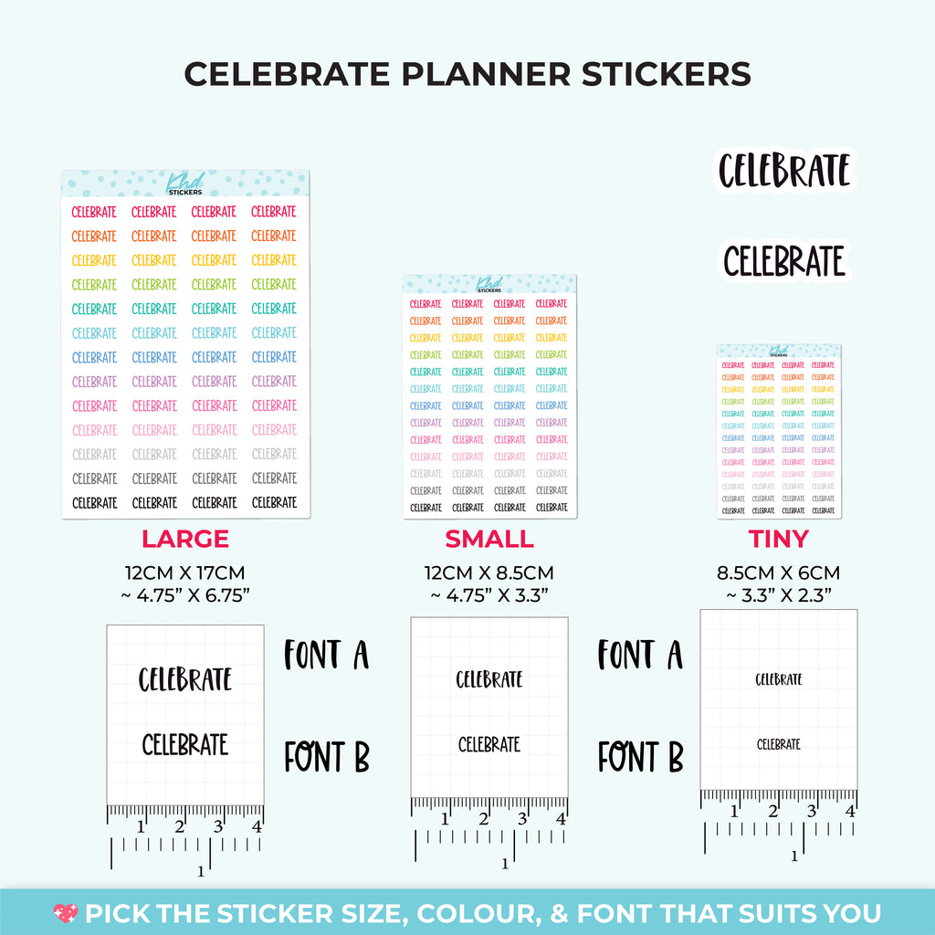 Celebrate Planner Stickers Small
