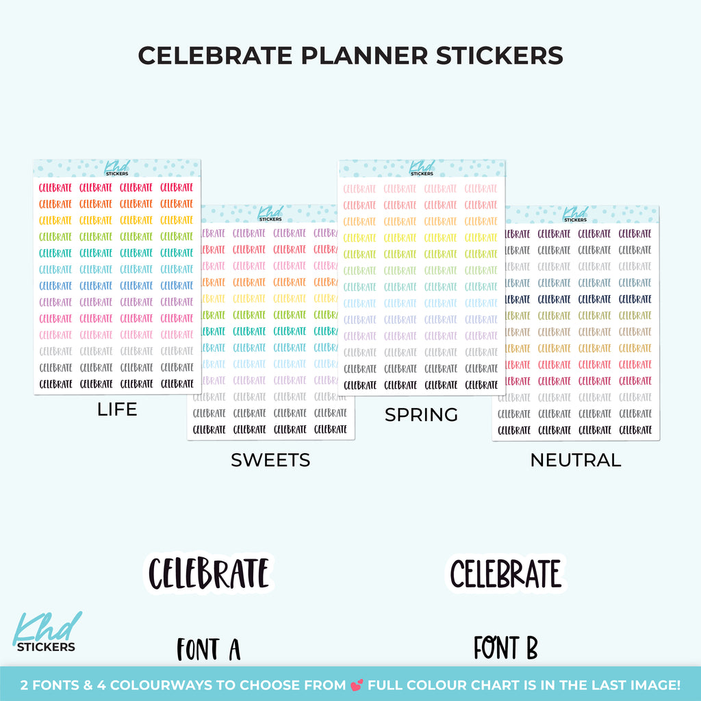 Celebrate Planner Stickers Small