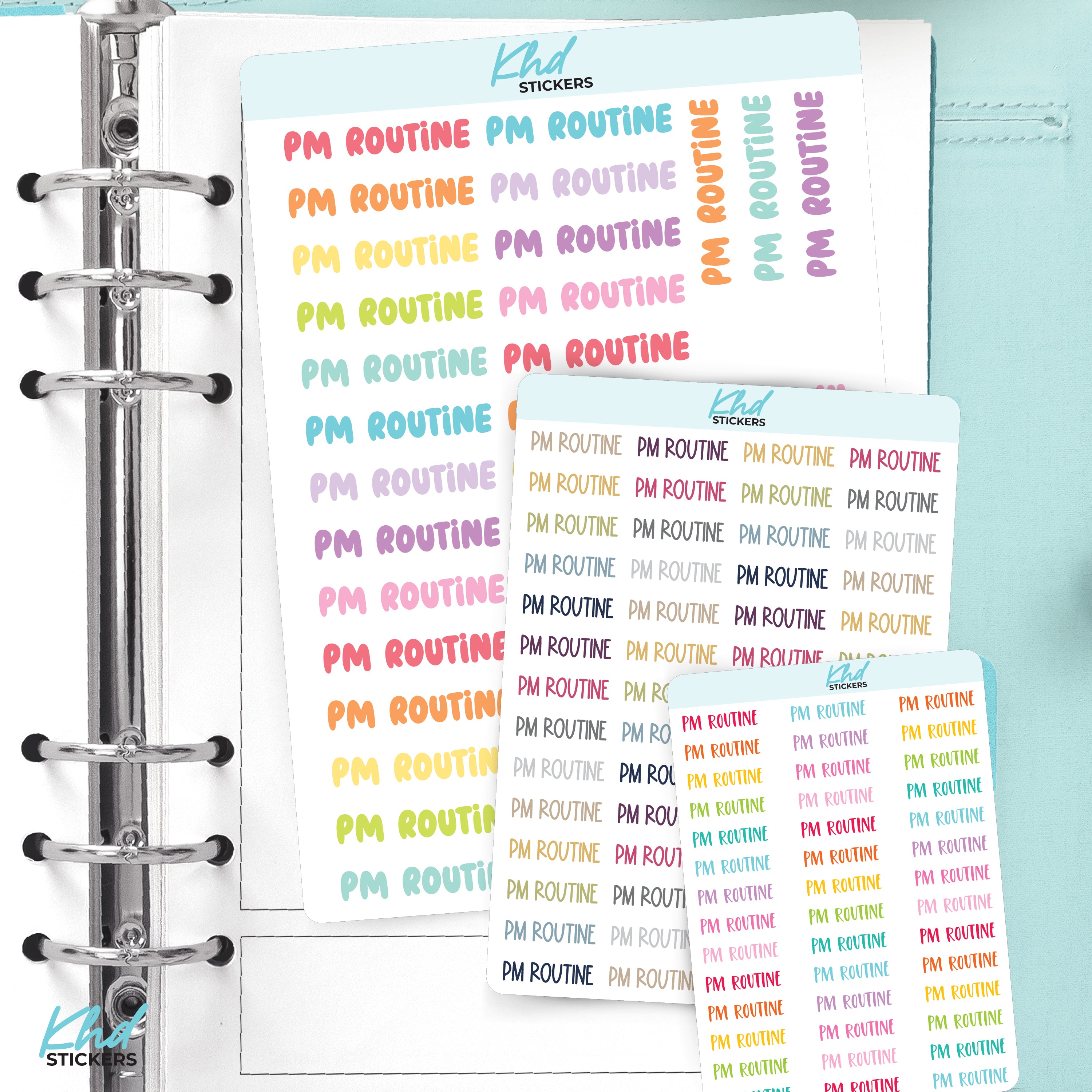 PM Routine Script Stickers – KHDStickers