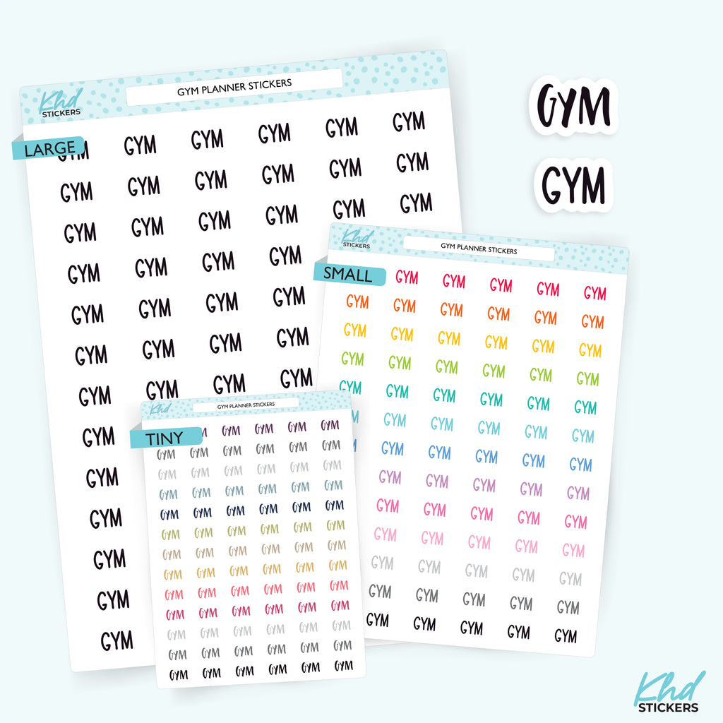 Gym Planner Stickers Small