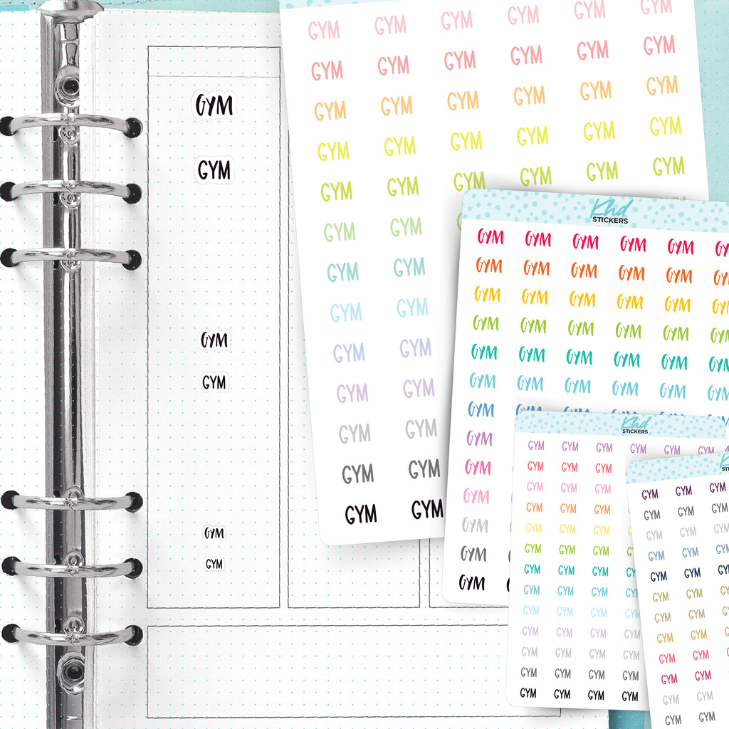 Gym Planner Stickers Small