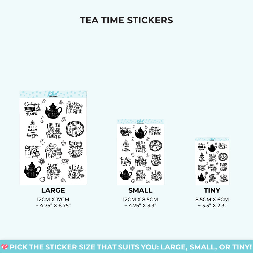 Tea Time Stickers Small