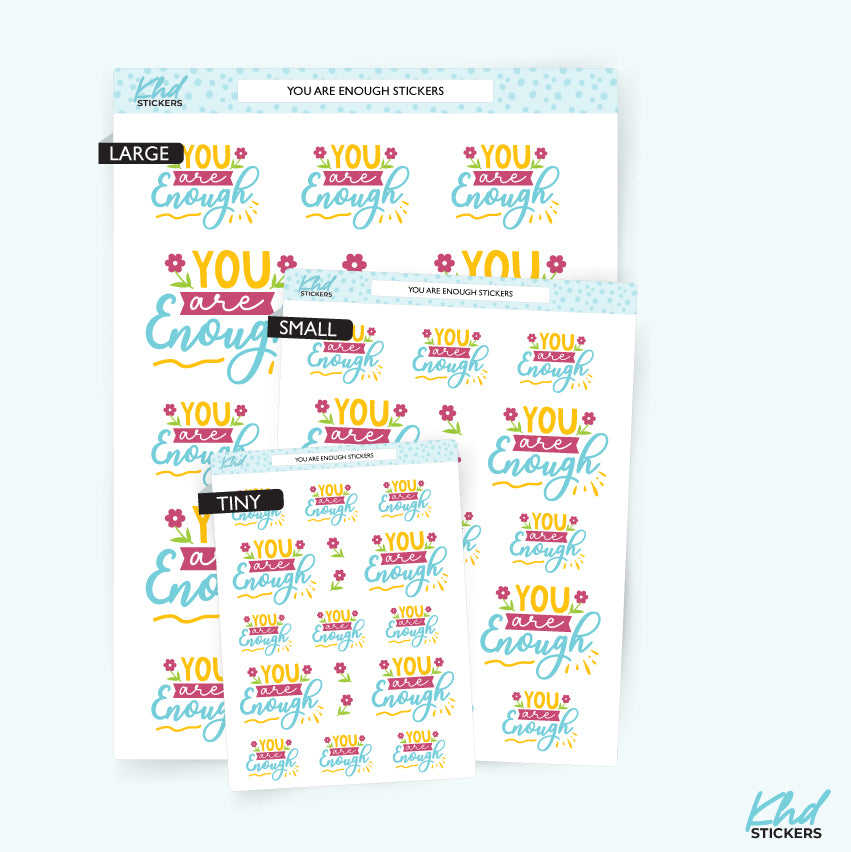 You Are Enough Motivation Planner Stickers Small