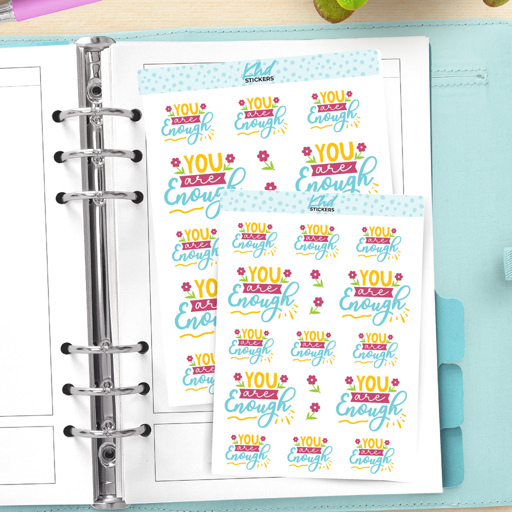 You Are Enough Motivation Planner Stickers Small