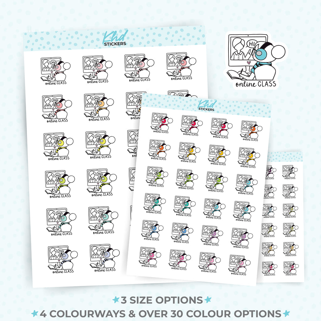 Planner Girl Leona Online Class Planner Stickers Large