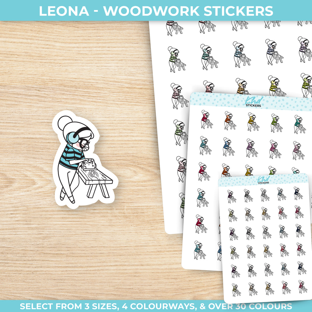 Planner Girl Leona Woodwork Planner Stickers Small