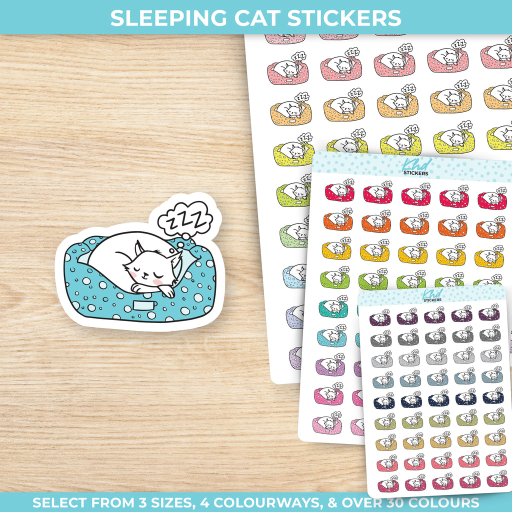 Sleeping Cat  Planner Stickers Small