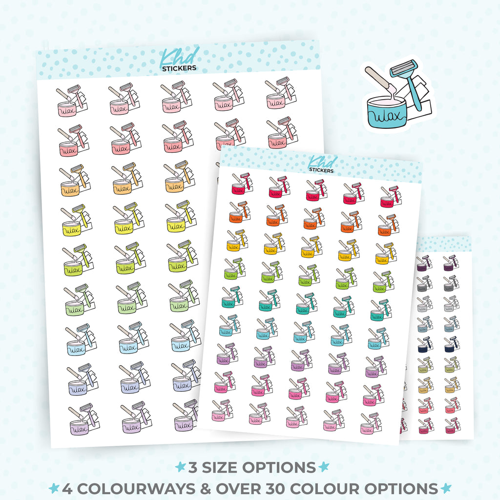 Waxing and Shaving Planner Stickers Small