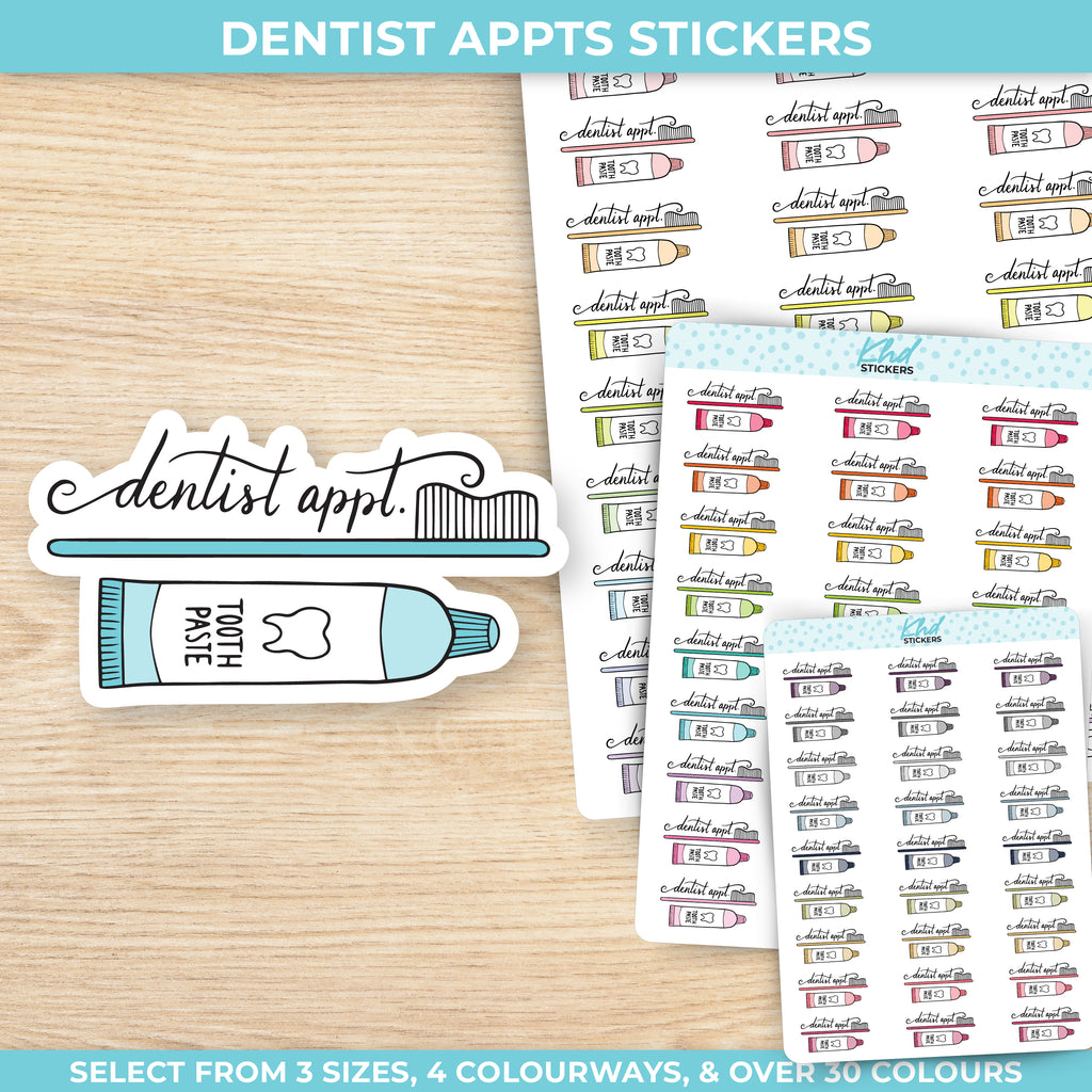 Dentist Appointment Stickers Small