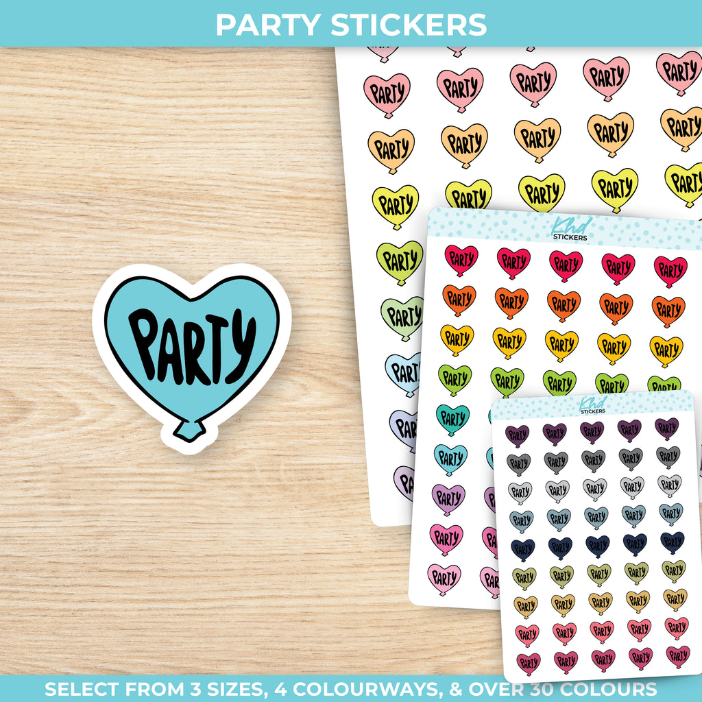 Party Planner Stickers Small