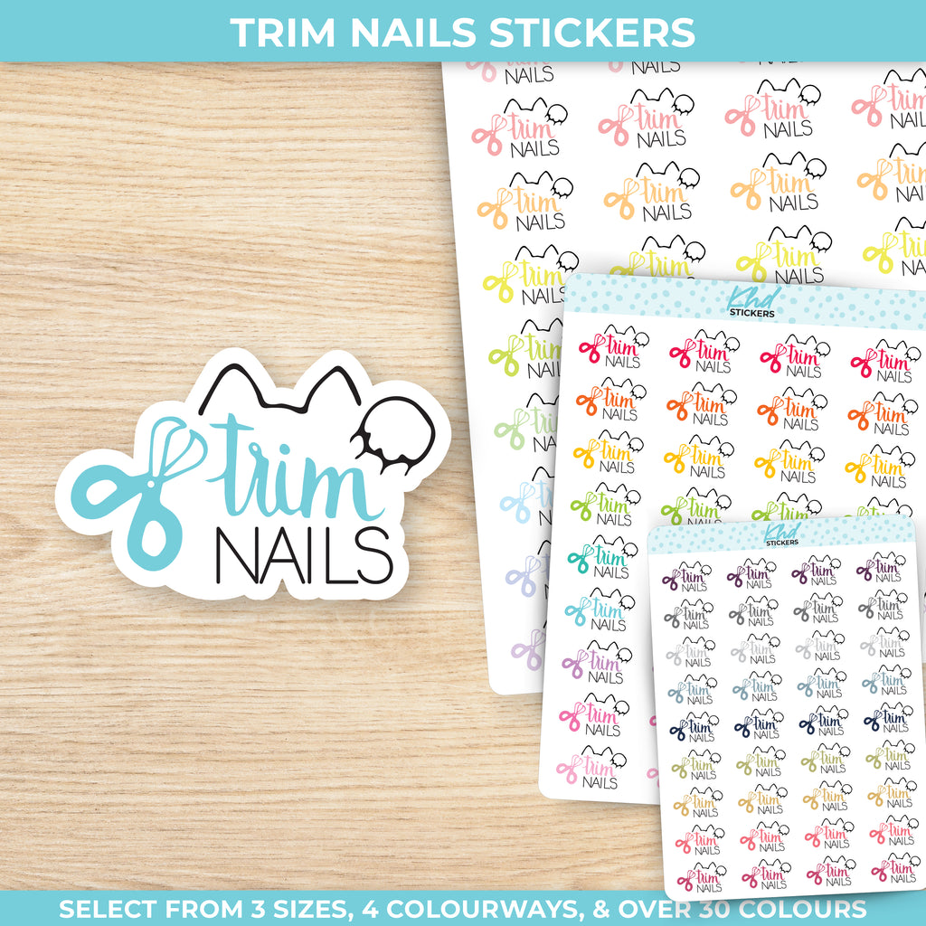 Trim Nails Stickers Small