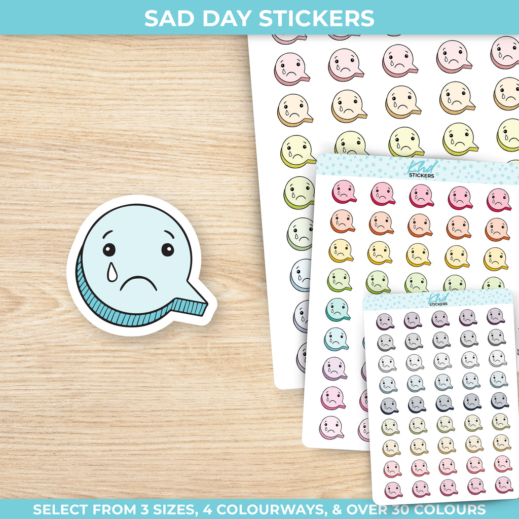 Sad Day Icon Planner Stickers Small